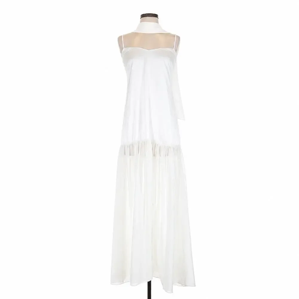 Show Me Your Mumu Dalia Maxi Dress in Ivory Luxe Satin S - Picture 4 of 6